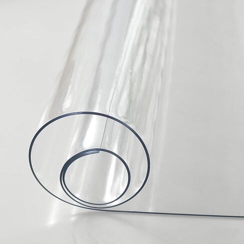 Thickness 0.04in Transparent Floor Protector Mat New Chair Mat Clear Desk Mat for Dining Room Kitchen Bedroom Hardwood Floor Scratch Proof Waterproof Easy to Cut Easy Glide(36x36in) in Saudi Arabia