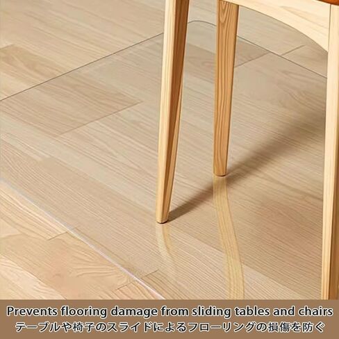 Thickness 0.04in Transparent Floor Protector Mat New Chair Mat Clear Desk Mat for Dining Room Kitchen Bedroom Hardwood Floor Scratch Proof Waterproof Easy to Cut Easy Glide(36x36in) in Saudi Arabia