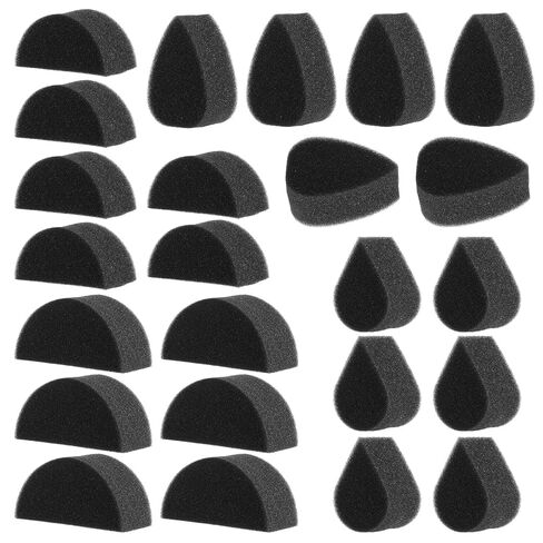 24 PCS Face Paint Sponge Kit Makeup Sponges for Face Facepaint Supplies for Christmas, Adults Art, Halloween, Body Paint Semicircular Teardrop Shape (Black) in Saudi Arabia