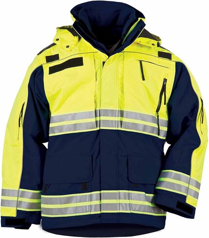 5.11 Tactical Men's Responder's High Visibility Performance Parka, Style# 48073, Dark Navy, Large in Saudi Arabia