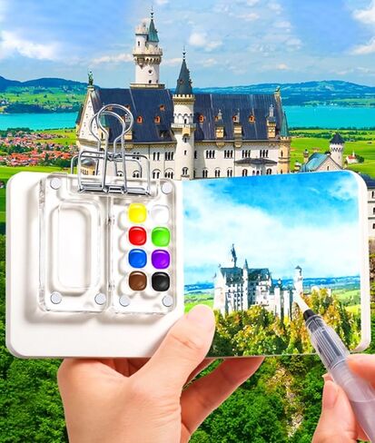 Portable Sketchbook Palette,Mini Travel Paint Palette with Clips in Saudi Arabia