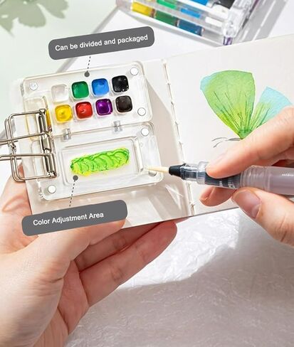 Portable Sketchbook Palette,Mini Travel Paint Palette with Clips in Saudi Arabia