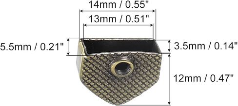 HARFINGTON Zipper Tail Clip, 6 Pcs Zinc Alloy Zipper Buckle Tails Stopper End Tips for Leather Sewing DIY Accessories (0.51 Inch, Black) in Saudi Arabia