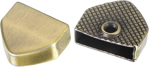 HARFINGTON Zipper Tail Clip, 6 Pcs Zinc Alloy Zipper Buckle Tails Stopper End Tips for Leather Sewing DIY Accessories (0.51 Inch, Black) in Saudi Arabia