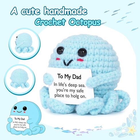 RovyFota Cute Crochet Animal,Teacher Appreciation,Sister Birthday Gifts,Positive Crochet Animals-Thank You Gifts for Women (Positive Octopus) in Kuwait