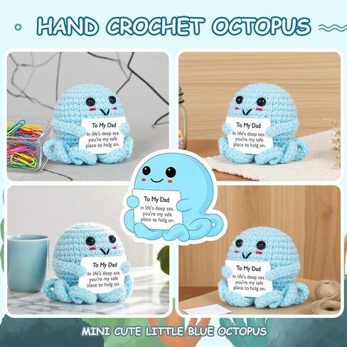 RovyFota Cute Crochet Animal,Teacher Appreciation,Sister Birthday Gifts,Positive Crochet Animals-Thank You Gifts for Women (Positive Octopus) in Kuwait