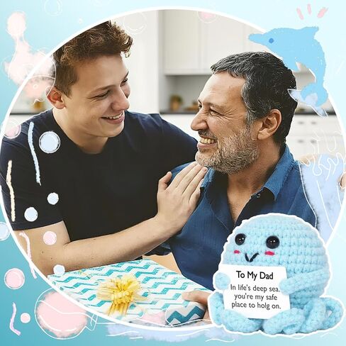 RovyFota Cute Crochet Animal,Teacher Appreciation,Sister Birthday Gifts,Positive Crochet Animals-Thank You Gifts for Women (Positive Octopus) in Kuwait