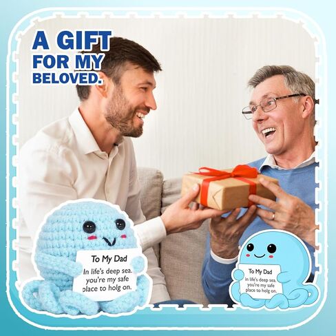 RovyFota Cute Crochet Animal,Teacher Appreciation,Sister Birthday Gifts,Positive Crochet Animals-Thank You Gifts for Women (Positive Octopus) in Kuwait