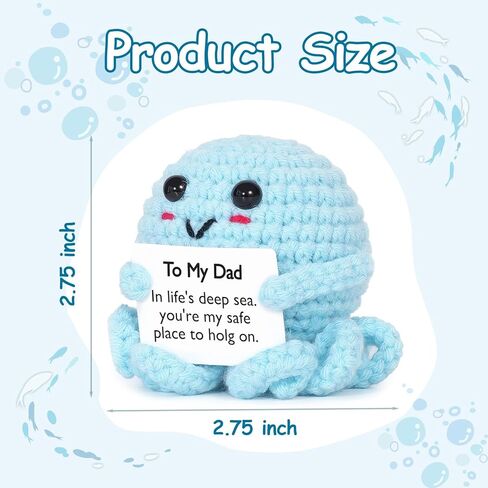 RovyFota Cute Crochet Animal,Teacher Appreciation,Sister Birthday Gifts,Positive Crochet Animals-Thank You Gifts for Women (Positive Octopus) in Kuwait