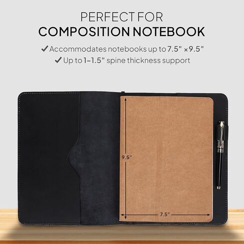 Leather Journal Cover, Leather Notebook Cover, XL Journal Cover- 7.5in x 9.75in in Kuwait