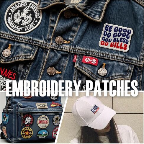Be Good Do Good God Bless Go Bills Patch مشجعي رياضة كرة القدم 3 بوصات خياطة/كي على رقعة مطرزة للقبعات والحقائب وحقائب الظهر والقبعة والسترات والزي الموحد DIY من PVC هدايا لها 3 بوصات in Kuwait