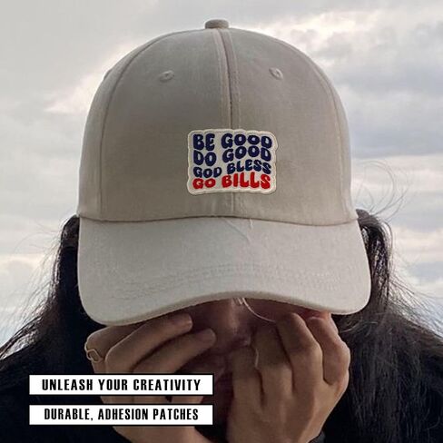 Be Good Do Good God Bless Go Bills Patch مشجعي رياضة كرة القدم 3 بوصات خياطة/كي على رقعة مطرزة للقبعات والحقائب وحقائب الظهر والقبعة والسترات والزي الموحد DIY من PVC هدايا لها 3 بوصات in Kuwait