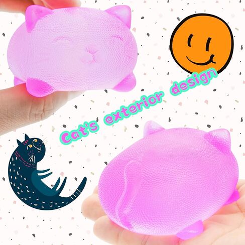 Stress Cat Toy, Stretch and Squeeze Stress, Cute Cat Toy for Anxiety Relief, Birthday, Christmas, Office, Stocking Stuffer Gift, Toy Cat for Pulling in Saudi Arabia