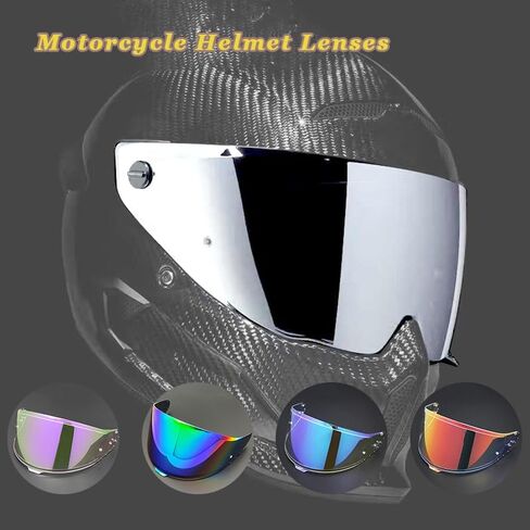 Motorcycle Helmet Face Shield for HJC RPHA 1N,Tinted Anti-Scratch Visor Replacement, Style Protection Lens, Multi‑Colour Options Helmet Accessories,D Silverplating in Kuwait