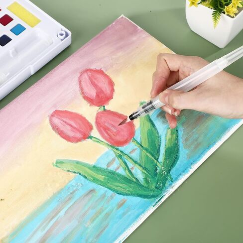 Marspark 6 Pcs Travel Watercolor Paint Set Portable Water Color Paint Kit with Water Brush Pocket Field Sketch Art Supplies for Artists Beginner Painters Painting Birthday Christmas Gift (12 Colors) in Saudi Arabia