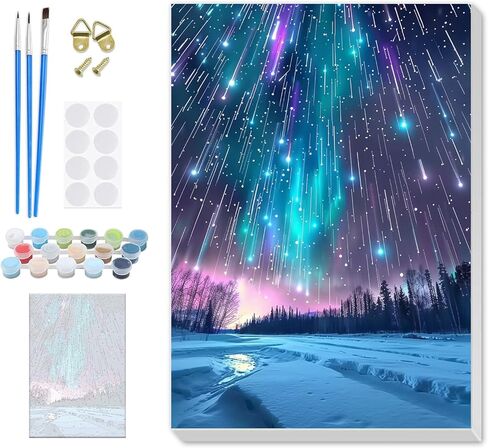 SENQAO Christmas Paint by Numbers for Adults Beginners Framed, Wolf Adults' Paint-by-Number Kits, Adult Paint by Number Kits on Canvas, Acrylic Number Painting for Home Decor, 8x12inch in Saudi Arabia
