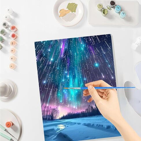 SENQAO Christmas Paint by Numbers for Adults Beginners Framed, Wolf Adults' Paint-by-Number Kits, Adult Paint by Number Kits on Canvas, Acrylic Number Painting for Home Decor, 8x12inch in Saudi Arabia