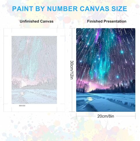 SENQAO Christmas Paint by Numbers for Adults Beginners Framed, Wolf Adults' Paint-by-Number Kits, Adult Paint by Number Kits on Canvas, Acrylic Number Painting for Home Decor, 8x12inch in Saudi Arabia