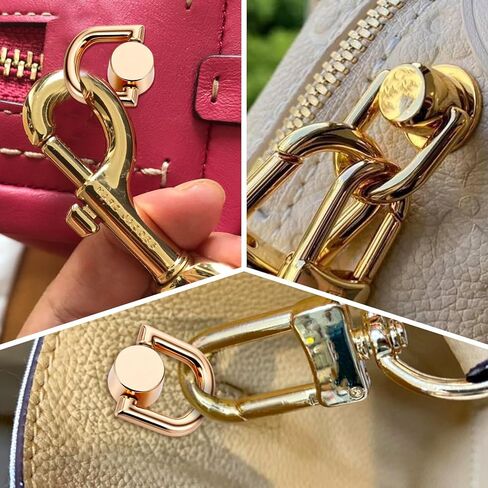 8 PCS D Rings for Purse, Brass D Ring Studs Rivets Purse Strap Hardware with Punch Tool - 360 Rotatable Crossbody Conversion Kit for Leather Handbag Belt DIY Craft Hardware Accessories (Gold) in Saudi Arabia