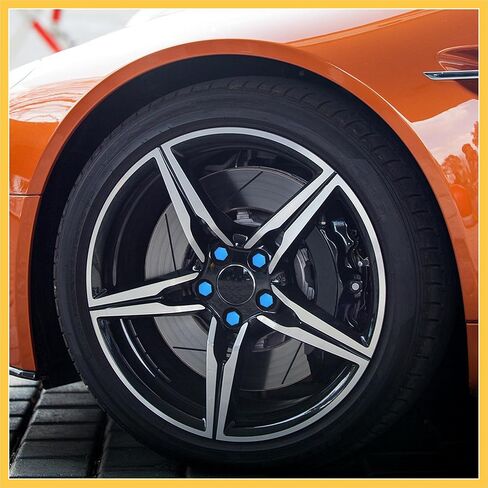 20pcs 21mm Universal Blue Plastic Car Wheel Nut Lug Hub Screw Rim Bolt Covers Dust Protection Caps with Removal Tool Clip Auto Replacement Parts in Saudi Arabia