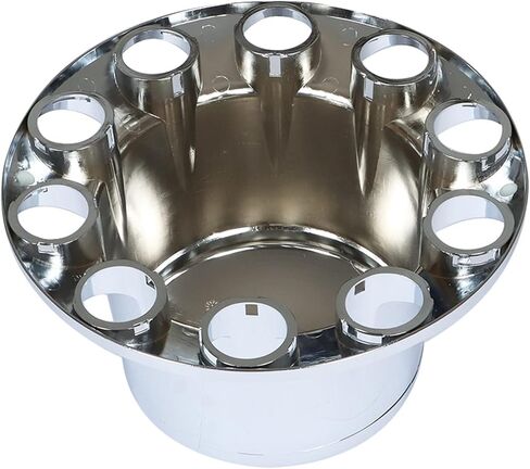 Chrome Front and Rear Hub Cover Wheel Axle Cover Center Caps Kit with 33mm Lug Nut Covers Replacement for 20 in & 22.5 in & 24.5 in Semi Truck Wheels in Saudi Arabia