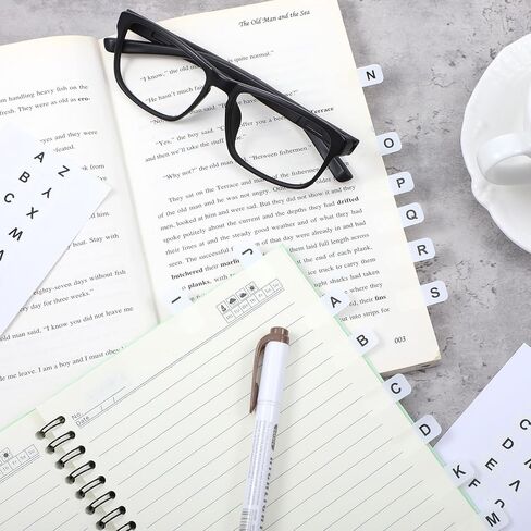 650 قطعة من علامات التبويب الأبجدية اللاصقة من A-Z، وعلامة تبويب صفحة مؤشر الأبجدية البيضاء، وعلامات تبويب الفهرس للكمبيوتر المحمول والكتب المدرسية والقاموس وحفظ الملفات (أبيض) in Kuwait