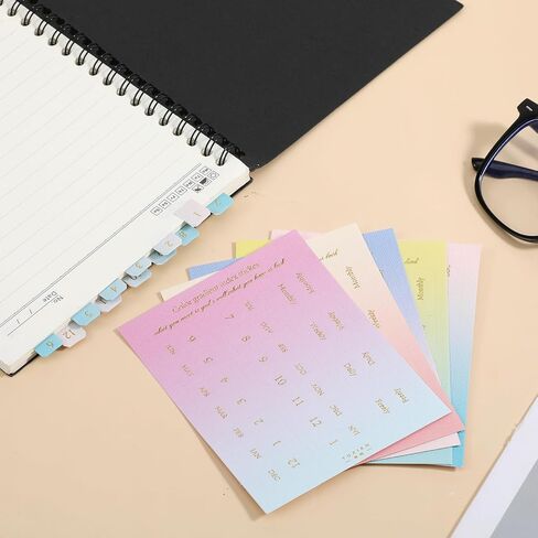 10 أوراق علامات تبويب فهرس لاصقة شهرية، مخطط علامات تبويب فاصل شهرية ملونة، علامات تبويب تقويم شهرية للمخططين ومستلزمات مكتب دفاتر الملاحظات in Saudi Arabia