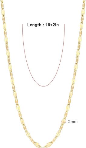24PCS Gold Necklace Chains for Jewelry Making 2MM 18K Gold PVD Plated Stainless Steel Sparkly Lip Link Chains Bulk for DIY Necklace in Saudi Arabia