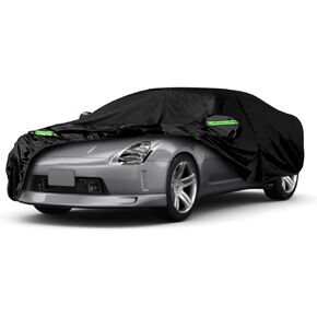 Waterproof Car Covers Replace for 2003-2015 Infiniti G35 G37 Coupe, 6 Layers All Weather Custom-fit Car Cover with Zipper Door & Windproof Bands for Snow Rain Dust Hail Protection (G35/G37 Coupe)