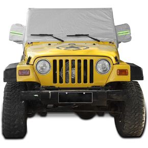 JeCar for Jeep Car Cover Weatherproof Car Cover Protect from Snow Rain Hail Sunshine fit for Jeep Wrangler TJ 1997 1998 1999 2000 2001 2002 2003 2004 2005 2006 All Submodels