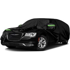 Waterproof Car Cover Compatible with Chrysler 300 300C 2011-2022 Accessories, 210T All Weather Car Covers with Inner Cotton for Dust Snow Rain Protection