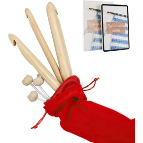 Afghan-32 KnitPal 32-inch(80cm) Long Afghan Tunisian Crochet Extended Hooks with Cord (3 Free Patterns), for Tunisian Crocheting and Knitting, 13 Sizes from D to O (3-12mm)