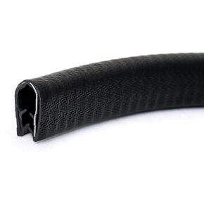 QWORK Black Edge Trim Large,1/4" Fits Edge (10 Feet Length)