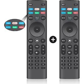 【Pack of 2】 New Universal Remote for VIZIO All LED LCD HD 4K UHD HDR Smartcast 3D Smart TVs Replacement for Vizio-Smart-TV-Remote with 6 Shortcut Buttons for Vizio Smart TVs(D/E/M/P/PX/V/OLED-Series)