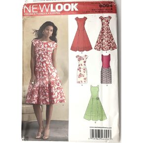 Simplicity New Look U06094A Misses Dresses Sewing Pattern, Red, A (8-10-12-14-16-18)