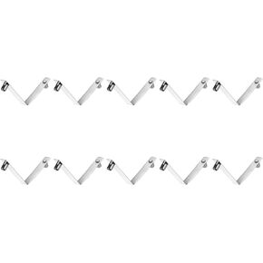 HARFINGTON 10pcs Double Button Kayak Paddle Snap Spring Clip 51mm x 5.8mm 65Mn Spring Steel V-Shaped Solid Lift Telescopic Locking Tube Pole Clips for Tent Umbrella Camping,Silver Tone