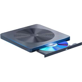 مشغل أقراص Blu-ray متوافق خارجيًا للقراءة/الكتابة، ناسخ محمول، متوافق مع USB 3.0 وType-C DVD DVD BD، متوافق مع نظام التشغيل Win7-11/Mac يأتي مع ضمان لمدة عام واحد