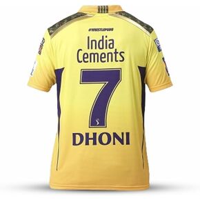 KNK تشيناي سوبر كينغز كريكيت ماتش جيرسي IPL 2023، DHONI 7D