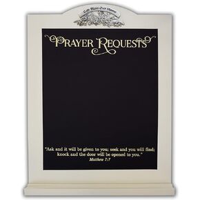 Prayer Request Chalkboard, Hanging Wall Chalk Board for Prayer Requests, 10 Inches by 13.5 Inches, by Abbey Gift