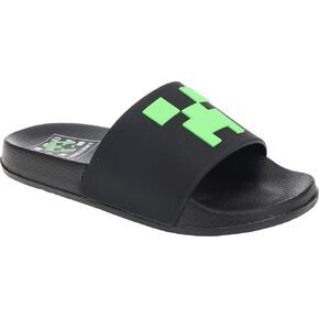 Minecraft Boys' Sport Slide Sandals, Comfort Casual Pool Slide Outdoor