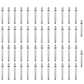 LQ Industrial 50PCS Electric Grinder Wool Felt Shank 3.17mm Polishing Wheel Self-Tapping Screw Rod Handle Wool Wheel Shaft Steel Used for Molds Glass Medical Equipment Metal