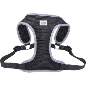 Coastal Pet Comfort Soft Reflective Wrap Adjustable Dog Harness - No-Pull Dog Harness for Small & Large Dogs - Black - 5/8" x 19"–23"