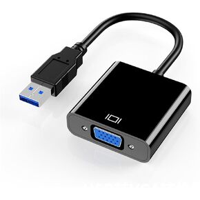 RIIPOO USB 3.0 to VGA Adapter - High-Performance Male to Female Video Converter for Windows 11/10/8.1/8/7, Monitor Connection Made Easy