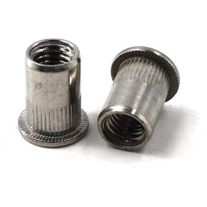 M12 Flat Head Rivet Nut Insert 304 Stainless Steel Rivet Nut Threaded Insert (Pack of 20)