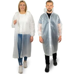 REDSTAR 2 Pack of Rain Ponchos - Long Rain Poncho Waterproof Adult Raincoats with Hood - Reusable Rain Coats for Women & Men