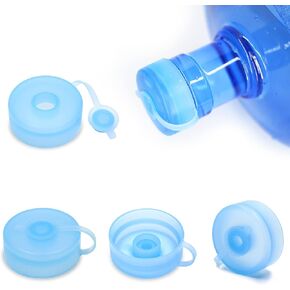 Myvision 3-5 Gallon Water Jug Cap Reusable, Silicone Replacement Cap, Non Spill Bottle Caps for 2.16in/55mm Bottle Water Dispenser Caps-4 Pack