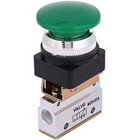2 Position 3 Way Pneumatic Mechanical Valve MOV-03A G1/8" PT Mushroom Push Button Switch Air Mechanical Valve