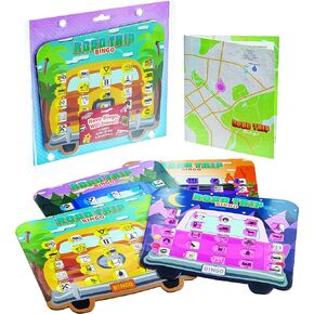 Imagination Generation Road Trip Bingo - Road Trip Travelling Bingo Game for Families on Road Trips and Vacations - 4 Compact Bingo Boards for Easy Travel