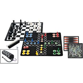 Outside Inside Backpack Board Games, Compact, Foldable, Magnetic, Travel Size for Camping and Travel