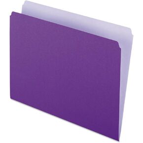 Pendaflex Two-Tone Color File Folders, Letter Size, Lavender, Straight Cut, 100/BX (152 LAV)